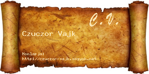 Czuczor Vajk névjegykártya